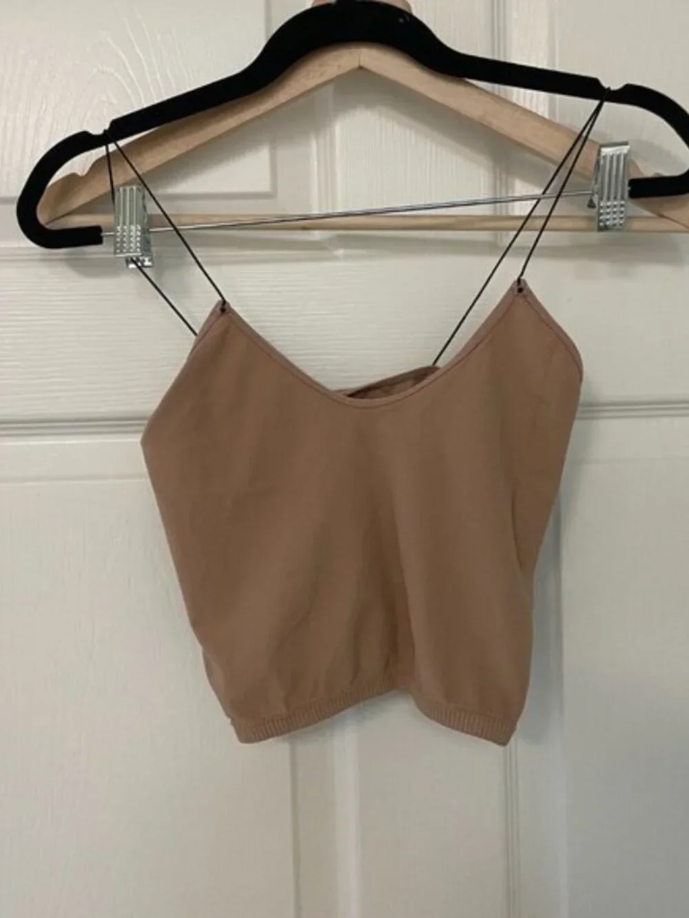 Free People | Ribbes V Neck Brami in Mocha